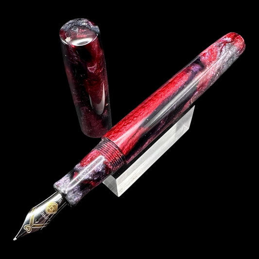 Rosy Red Nebula Fountain Pen