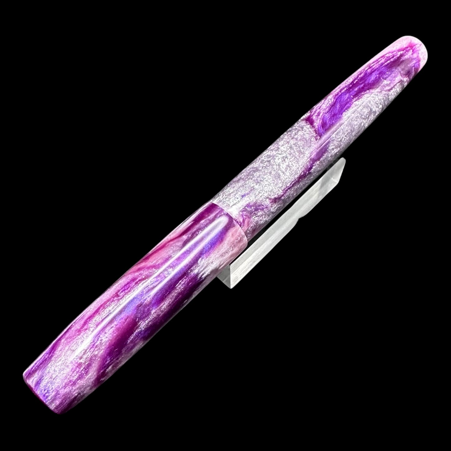 RelicPens Purple Pink Silver Swirl Fountain Pen