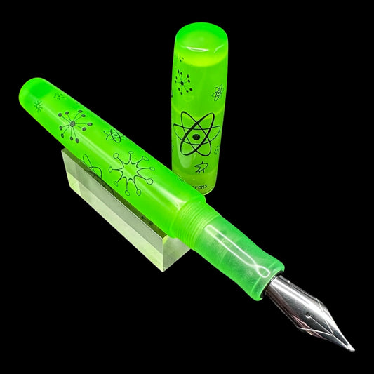 RelicPens Radio Active Green Atomic Fifties Fountain Pen