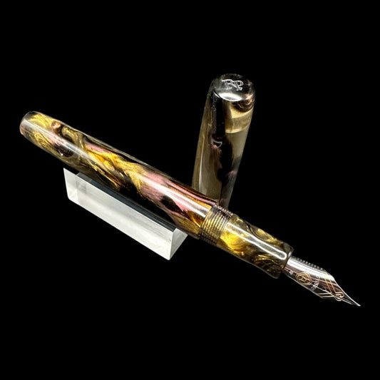 RelicPens Rose Tortioseshell Resin Fountain Pen