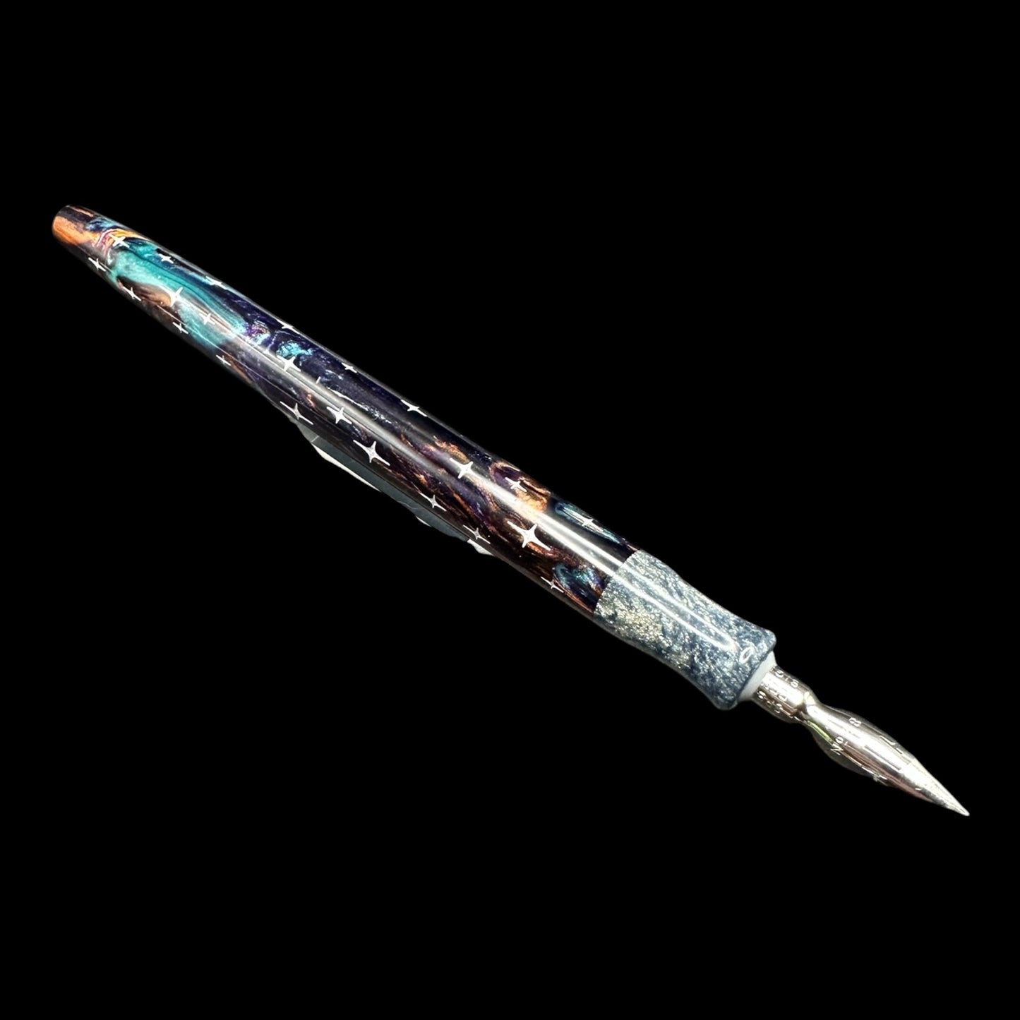 Brooks Bohemian Twilight Resin Long Starlight Nib Holder