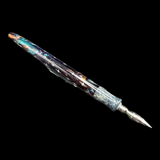 Brooks Bohemian Twilight Resin Long Starlight Nib Holder