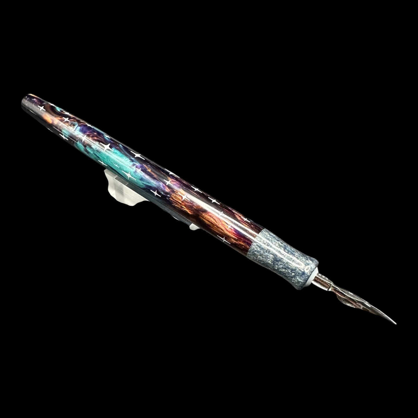 Brooks Bohemian Twilight Resin Long Starlight Nib Holder