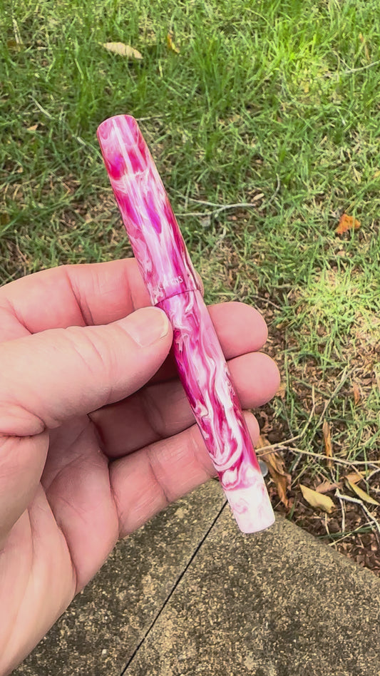Artisan Fountain Pen Pink Saltwater Taffy Resin