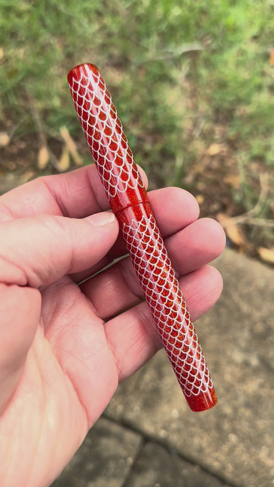 Mermaid Fish Scales Fountain Pen Sunfire Resin