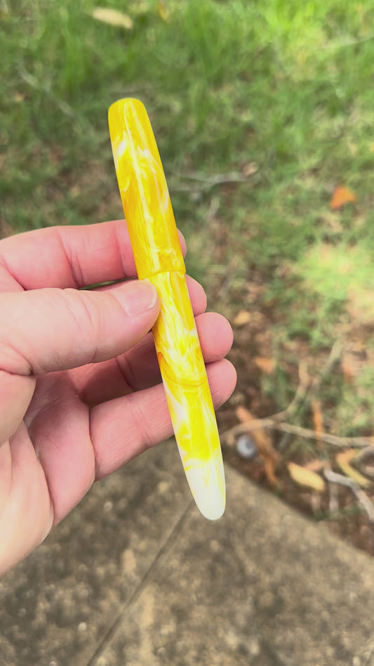 Artisan Fountain Pen Yellow Saltwater Taffy Resin